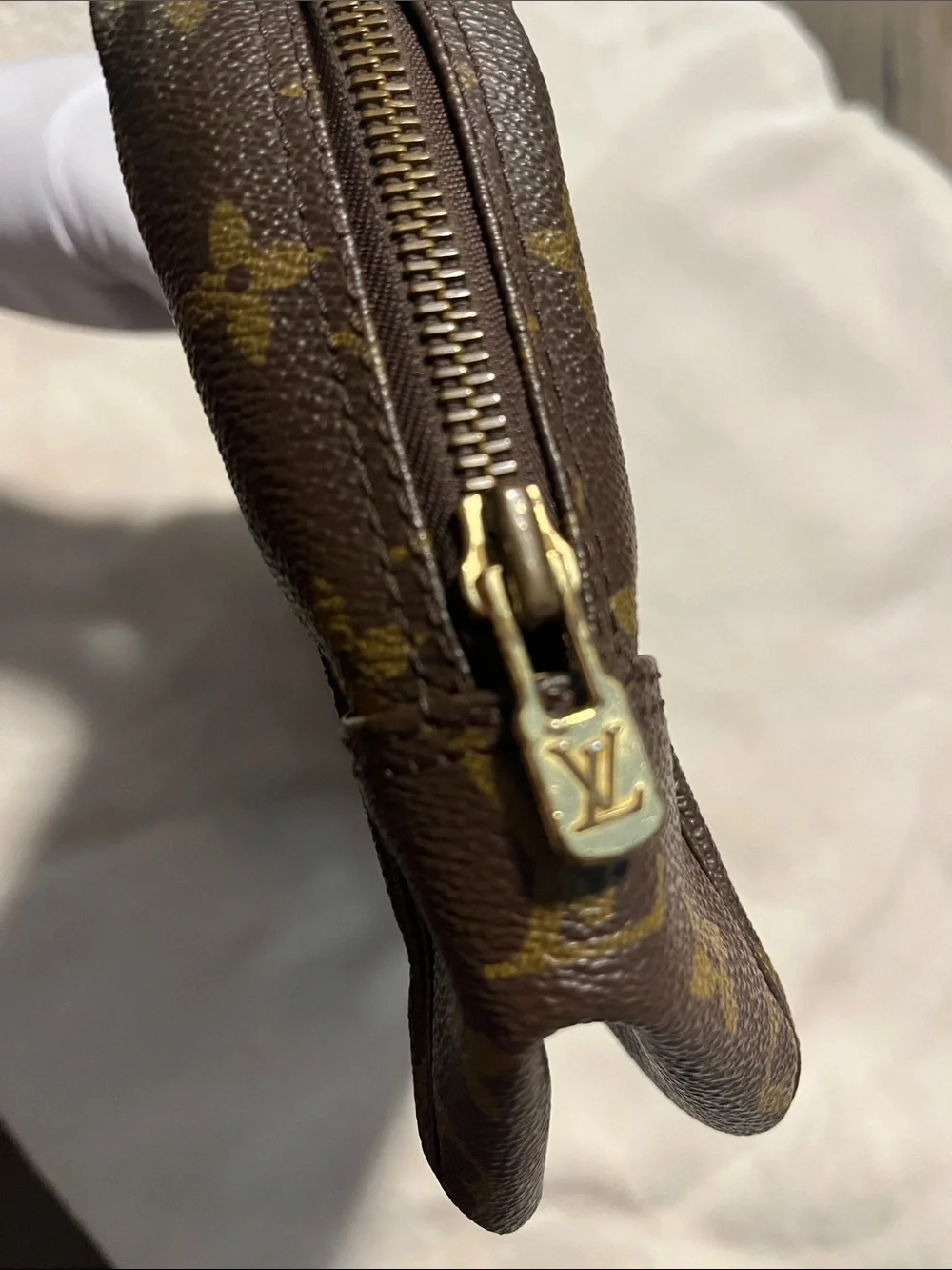 Louis Vuitton Monogram Canvas Toiletry Bag in Brown and Gold